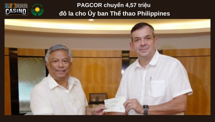 PAGCOR chuyển 4,57 triệu đô la cho Ủy ban Thể thao Philippines (1)